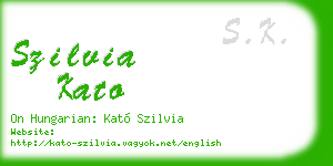 szilvia kato business card